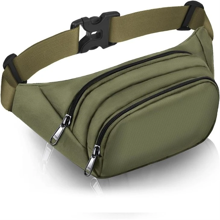 Factory OEM Waist Bag With 3-Zipper Pockets factory